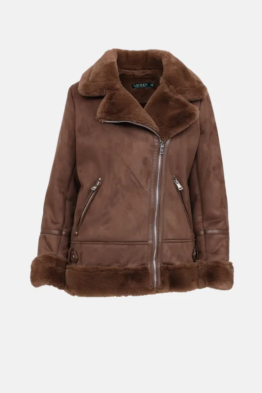 Faux Shearling Moto Jacket made by Ralph Lauren