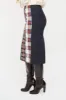 Navy & Multi Check Panelled Midi Skirt sold by VSP Consignment