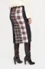 Navy & Multi Check Panelled Midi Skirt sold by VSP Consignment