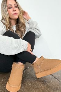 Height of Cozy Platform Sherpa Boots - FINAL SALE sold by Madison + Mallory