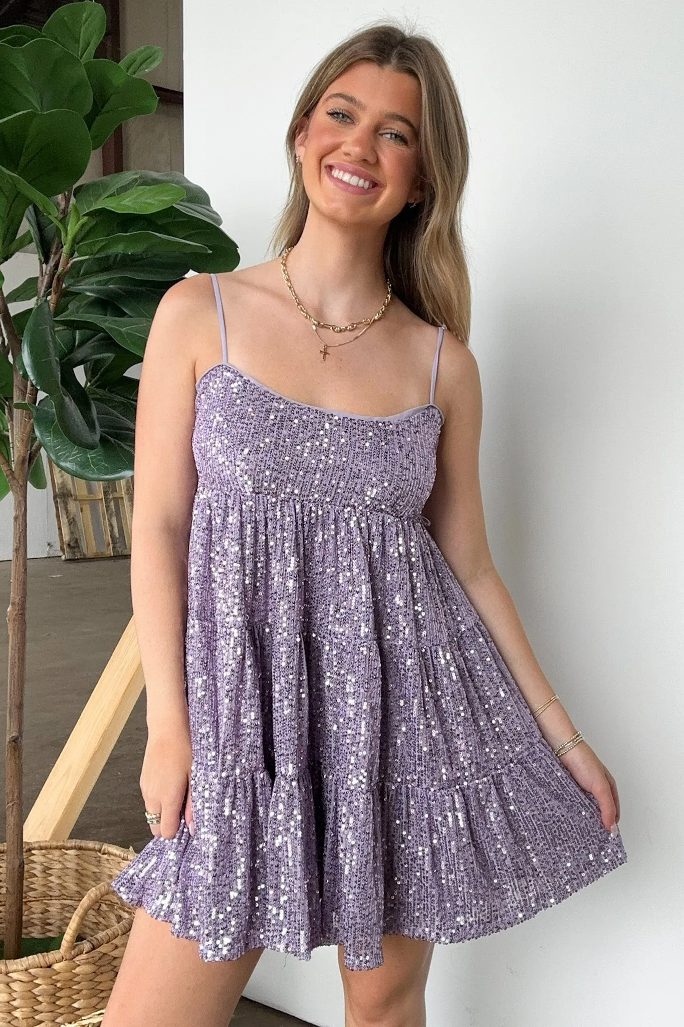 Dancing Queen Sequin Tiered Dress - FINAL SALE sold by Madison + Mallory