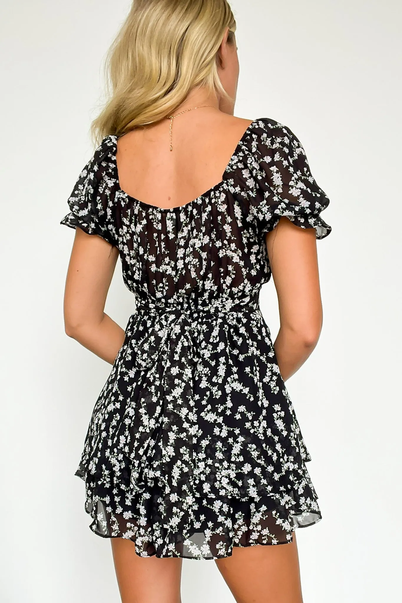 Sonic Bloom Floral Tie Waist Romper - FINAL SALE sold by Madison + Mallory product image thumbnail 5