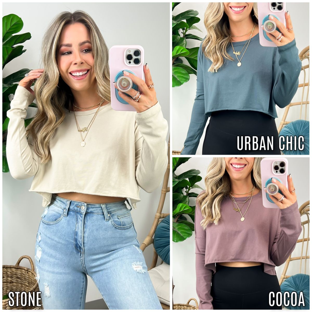 Cordera Cropped Long-Sleeve Tee - FINAL SALE sold by Madison + Mallory product image thumbnail 13