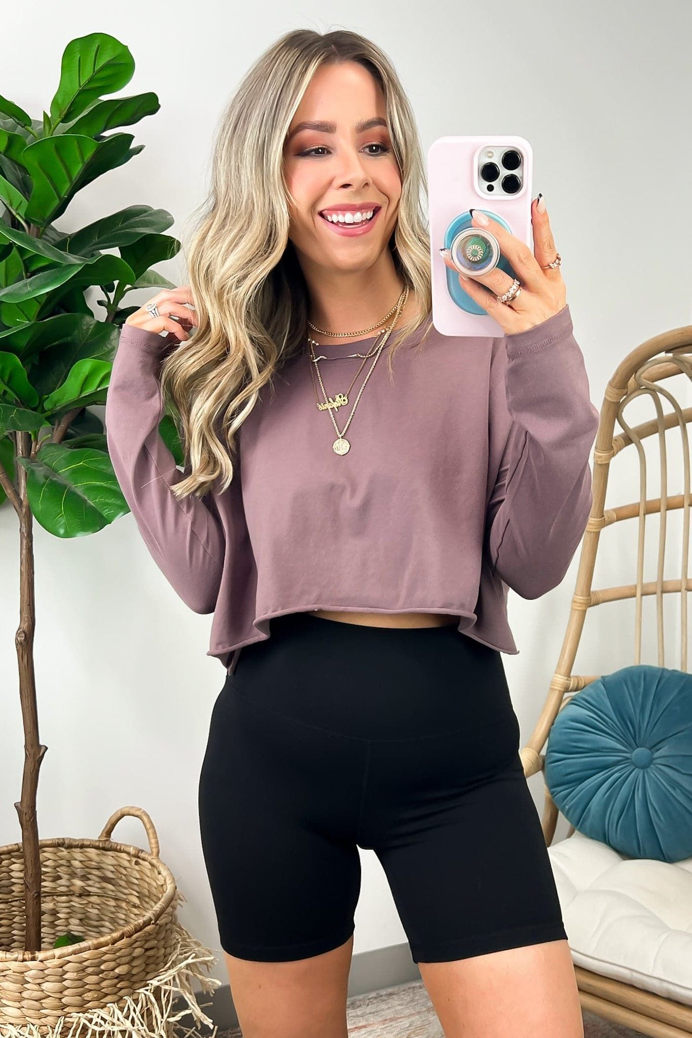 Cordera Cropped Long-Sleeve Tee - FINAL SALE sold by Madison + Mallory product image thumbnail 3