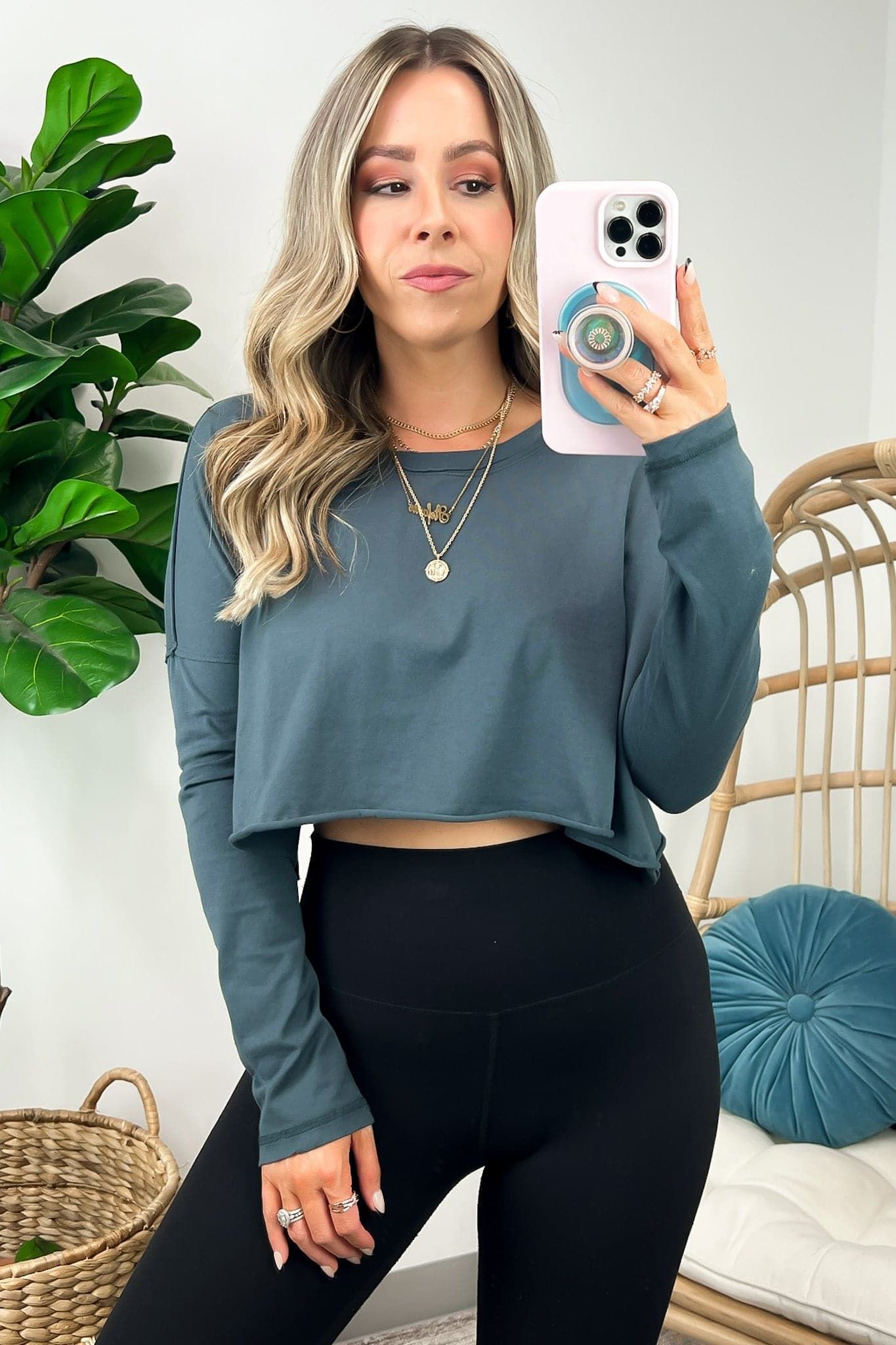 Cordera Cropped Long-Sleeve Tee - FINAL SALE sold by Madison + Mallory product image thumbnail 8