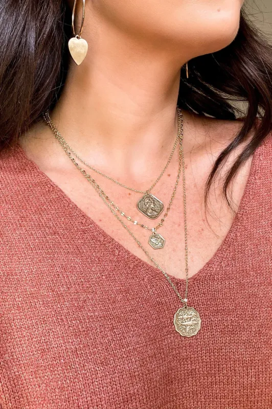 Baila Layered Coin Necklace - BACK IN STOCK sold by Madison + Mallory