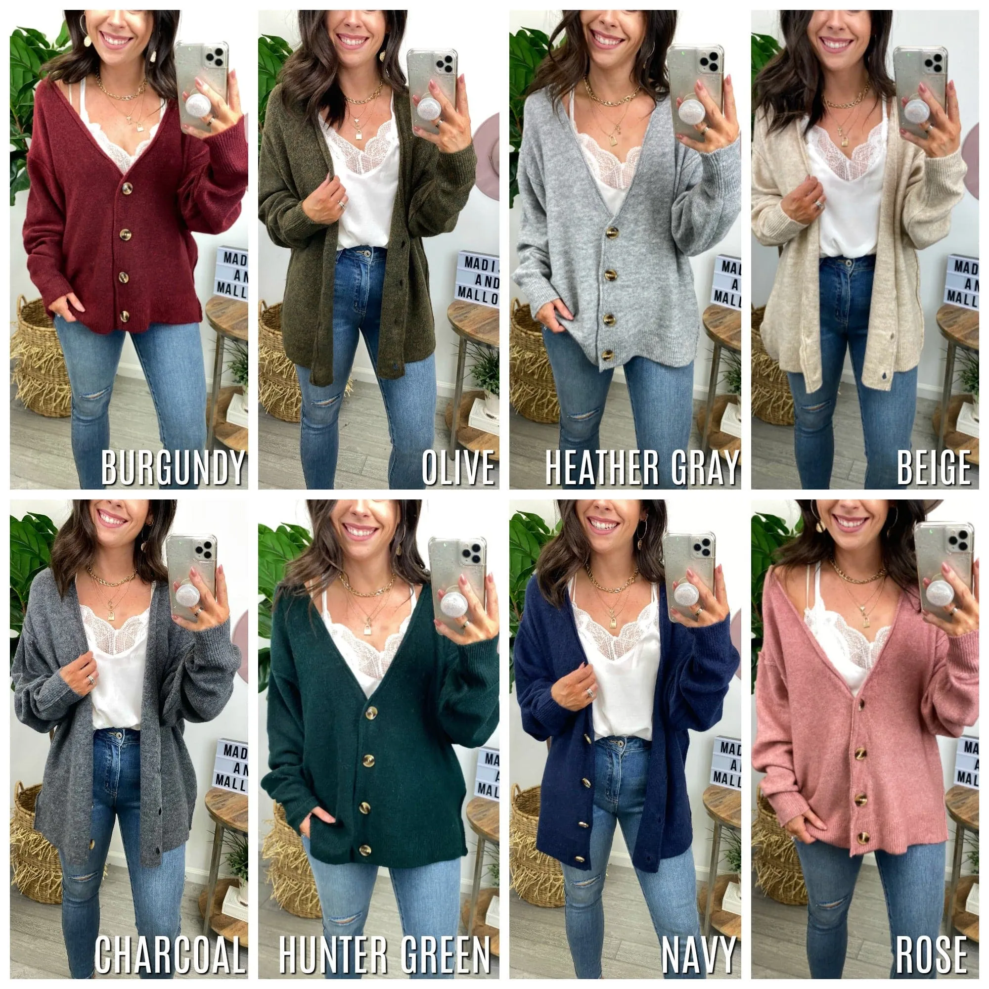 Keep Me Company Button Relaxed Fit Cardigan - FINAL SALE sold by Madison + Mallory product image thumbnail 3