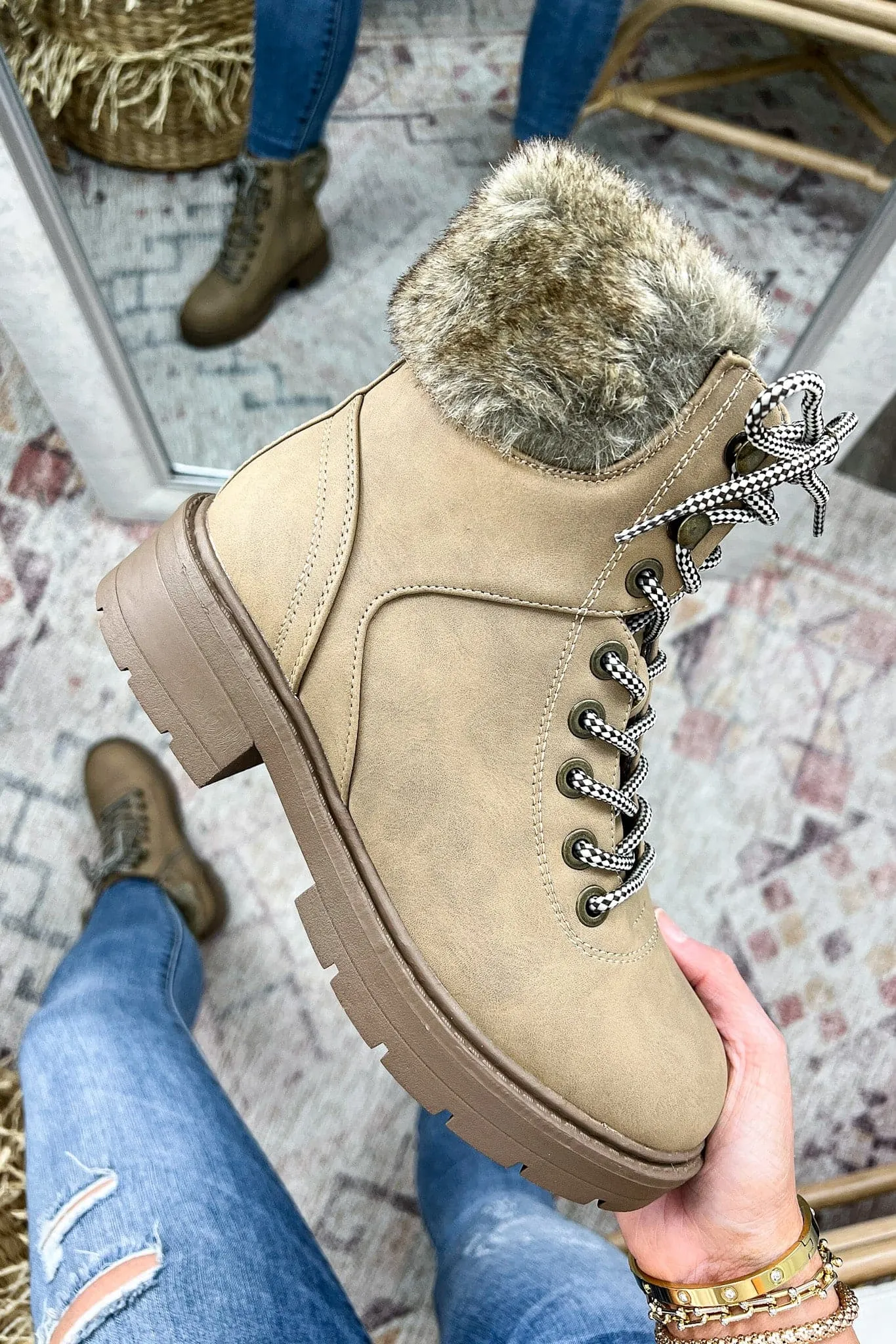 Cozy Callings Faux Fur Boots - FINAL SALE sold by Madison + Mallory