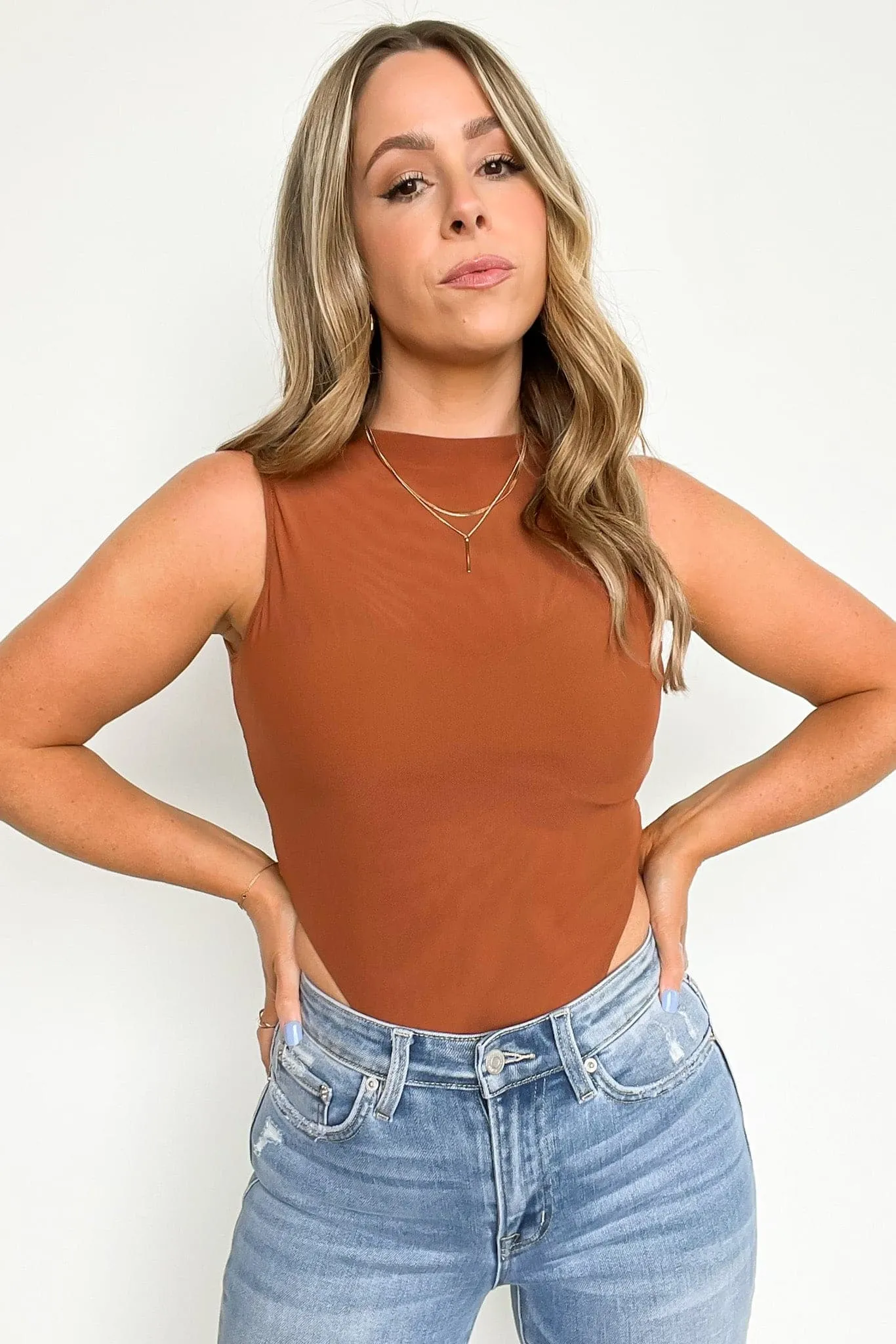 Keeping Pace Mesh High Neck Bodysuit - FINAL SALE sold by Madison + Mallory product image thumbnail 2