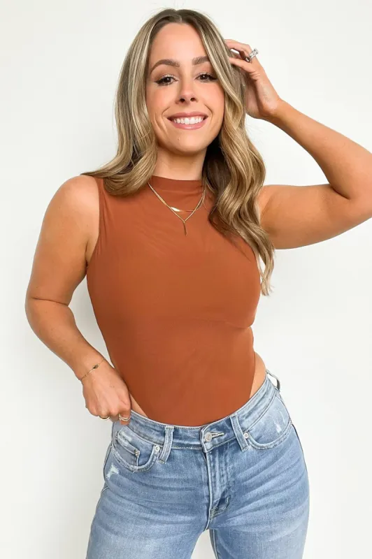 Keeping Pace Mesh High Neck Bodysuit - FINAL SALE sold by Madison + Mallory