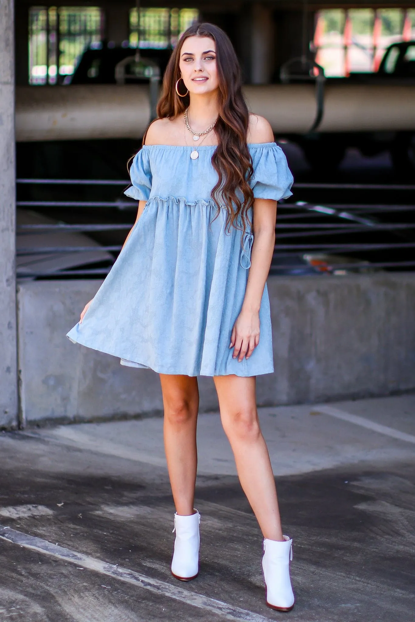 Milly Off Shoulder Flowy Dress - FINAL SALE sold by Madison + Mallory product image thumbnail 3