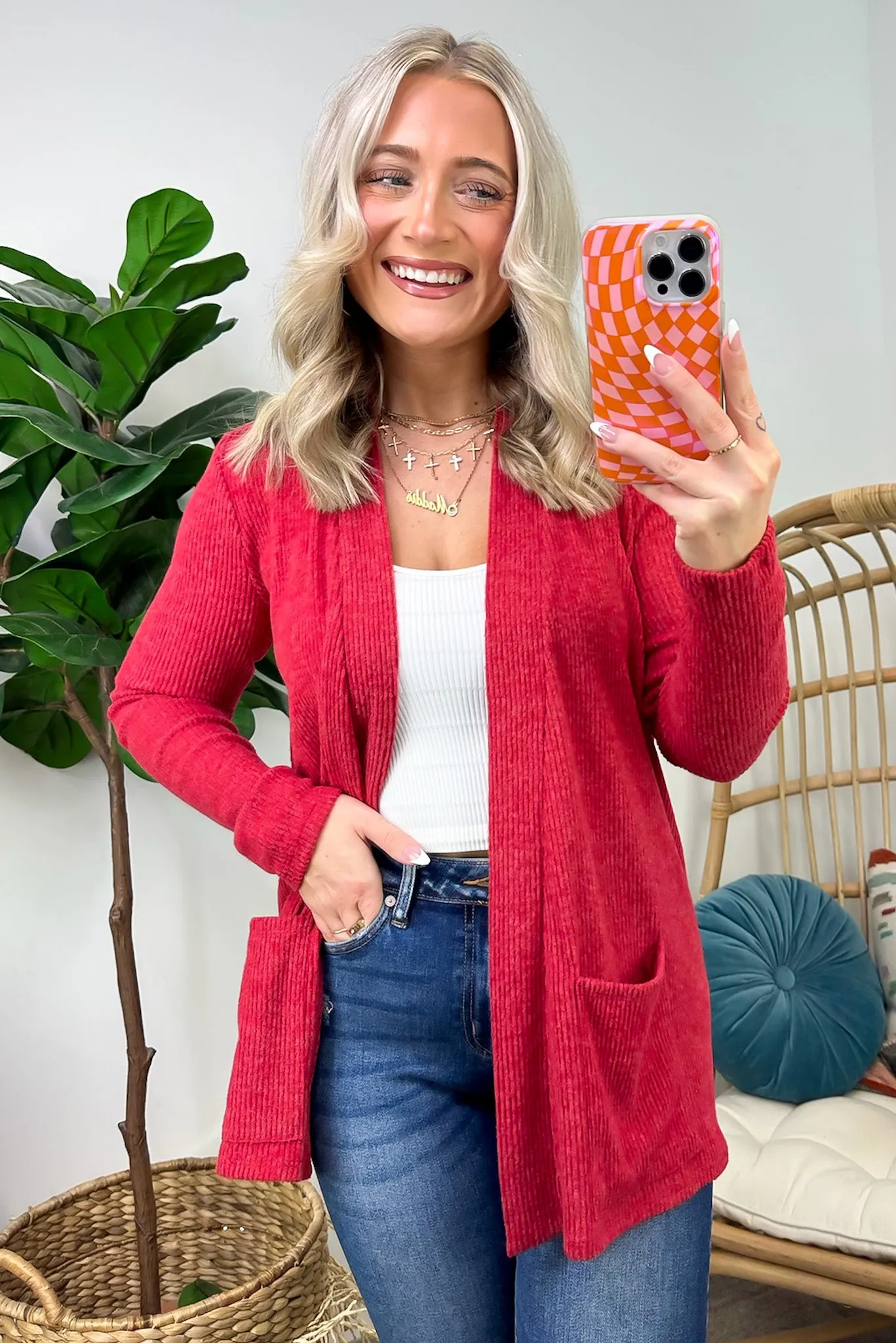 Cozy Simplicity Ribbed Knit Pocket Cardigan - FINAL SALE sold by Madison + Mallory