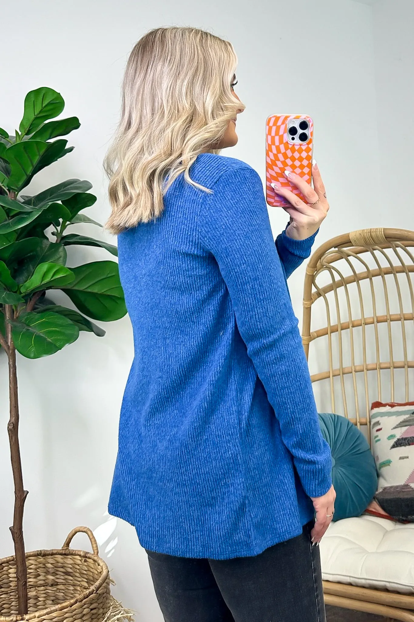 Cozy Simplicity Ribbed Knit Pocket Cardigan - FINAL SALE sold by Madison + Mallory product image thumbnail 4