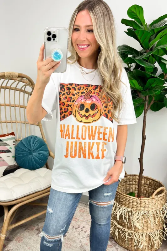 Halloween Junkie Oversized Graphic Tee sold by Madison + Mallory