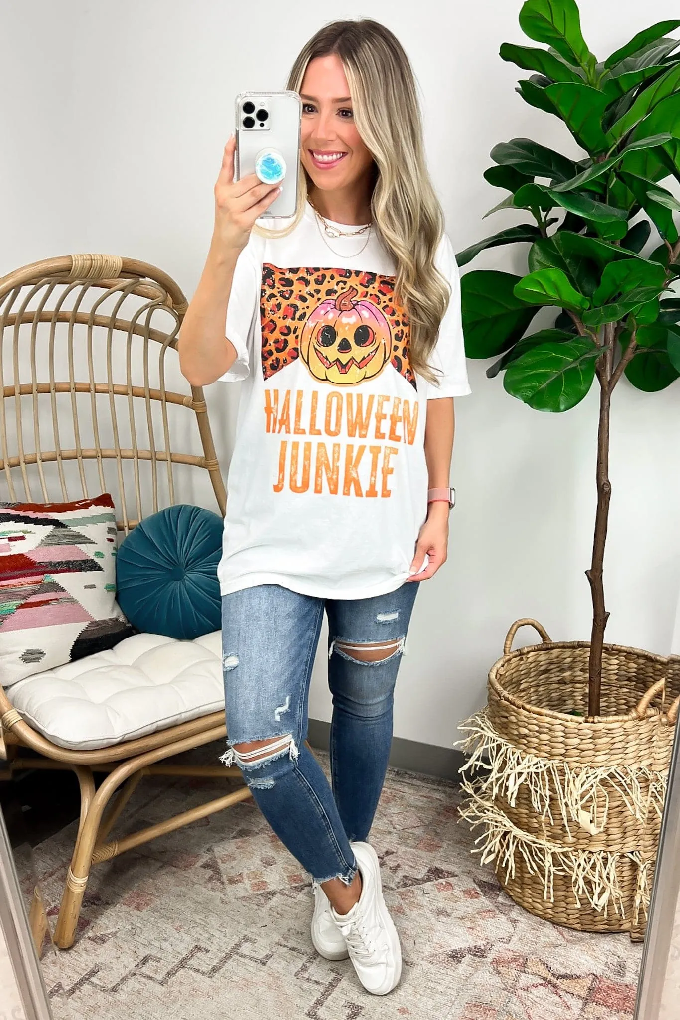 Halloween Junkie Oversized Graphic Tee - FINAL SALE sold by Madison + Mallory product image thumbnail 3