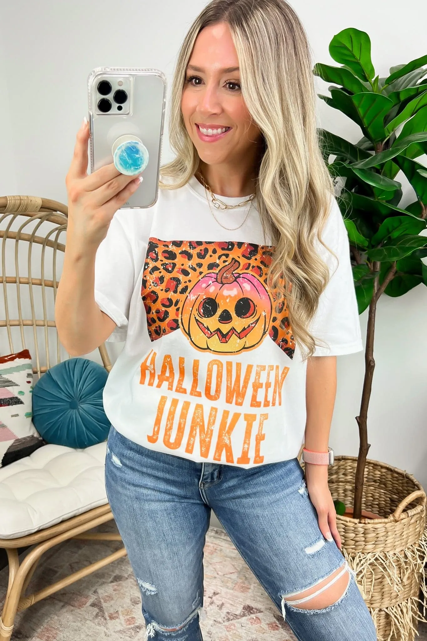 Halloween Junkie Oversized Graphic Tee - FINAL SALE sold by Madison + Mallory product image thumbnail 2