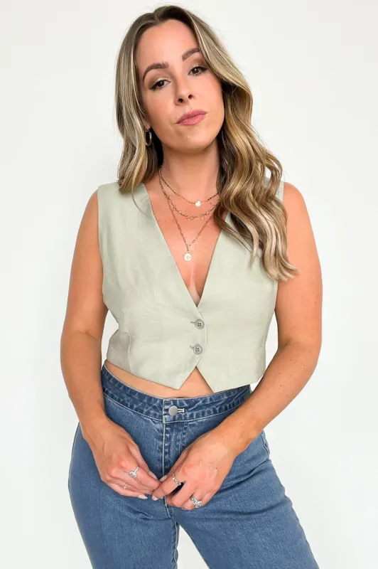 Breaking Rules Button Down Vest Top - FINAL SALE sold by Madison + Mallory