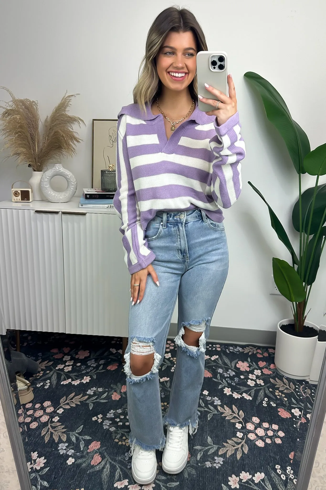 Tarynne Polo Stripe Sweater - FINAL SALE sold by Madison + Mallory product image thumbnail 2