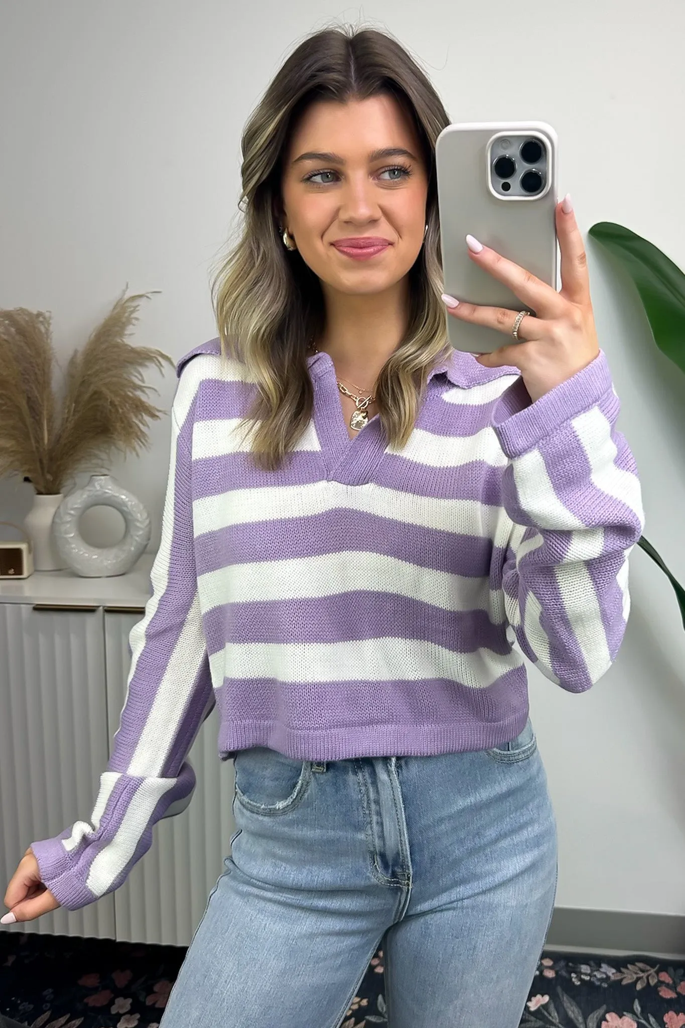 Tarynne Polo Stripe Sweater - FINAL SALE sold by Madison + Mallory product image thumbnail 3