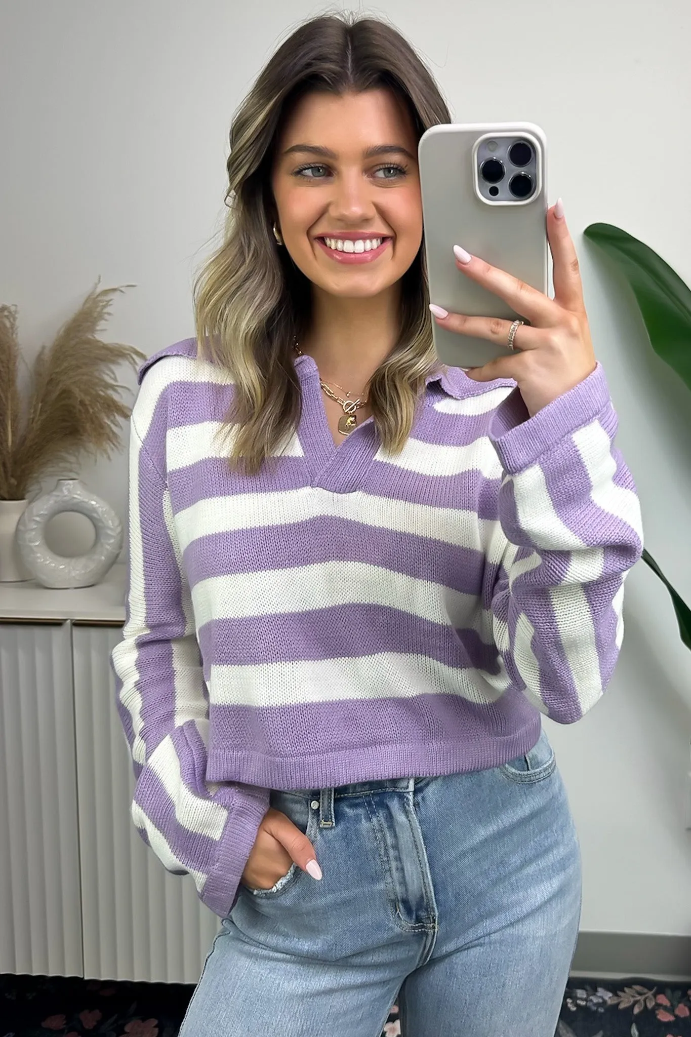 Tarynne Polo Stripe Sweater - FINAL SALE sold by Madison + Mallory