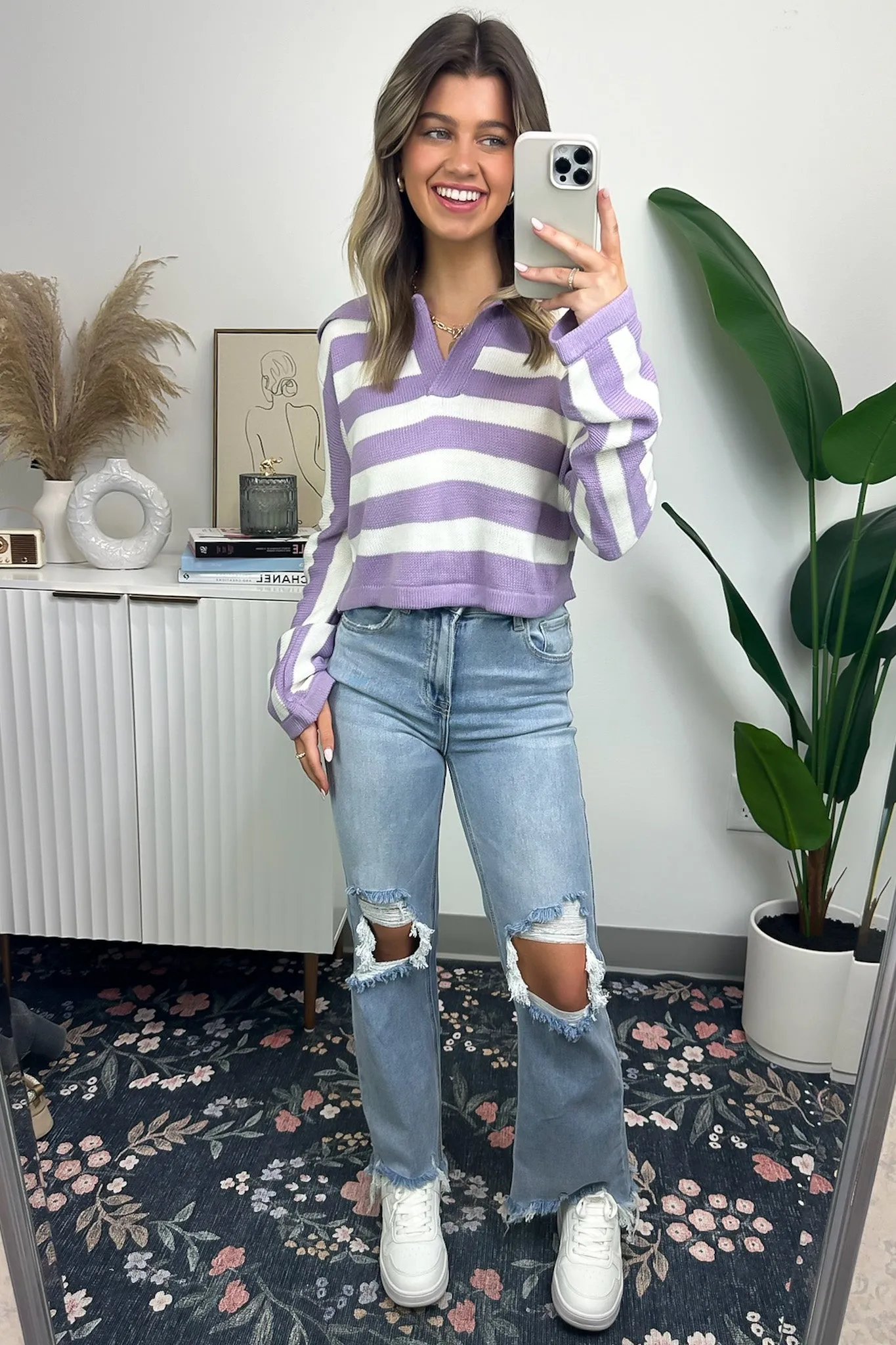 Tarynne Polo Stripe Sweater - FINAL SALE sold by Madison + Mallory product image thumbnail 4