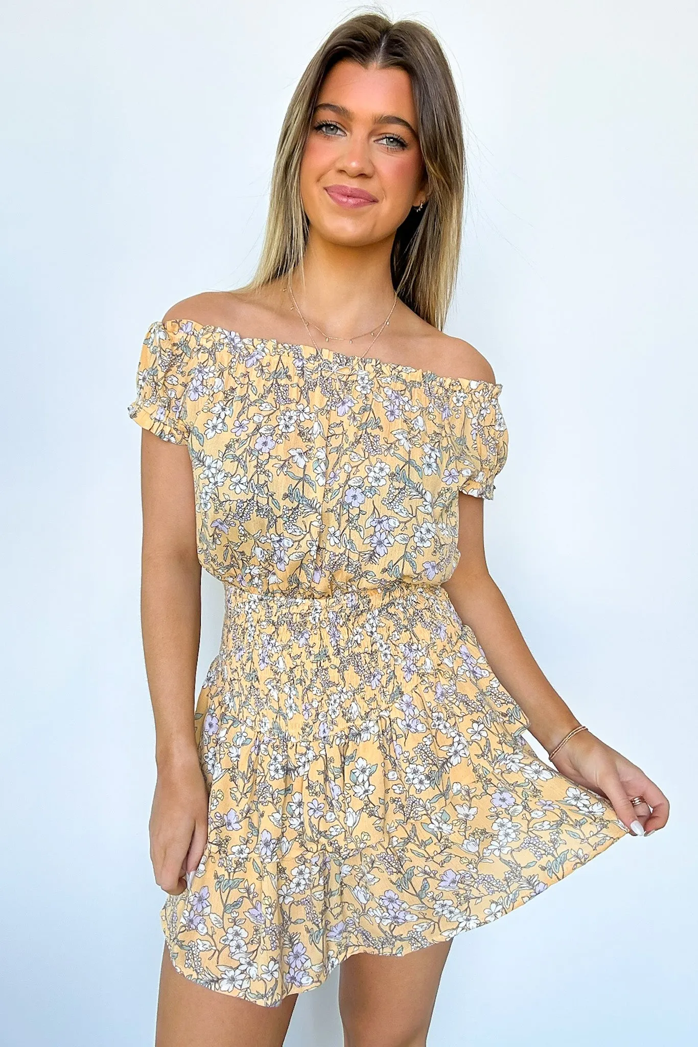 Sunny Attraction Floral Smocked Romper - FINAL SALE sold by Madison + Mallory product image thumbnail 3