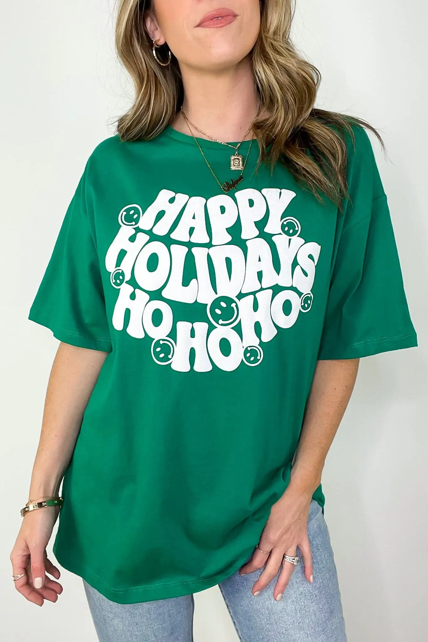 Happy Holidays HO HO HO Graphic Tee - FINAL SALE sold by Madison + Mallory product image thumbnail 3