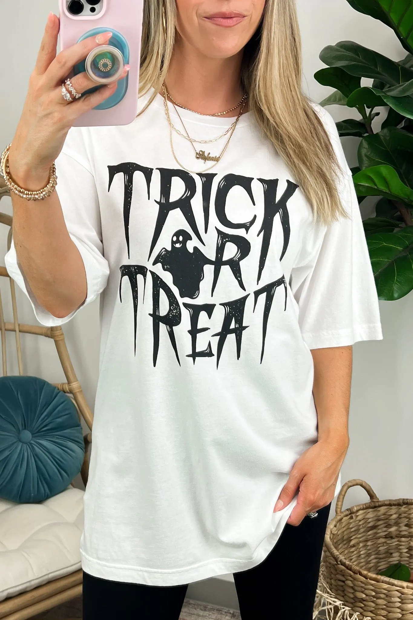 Trick or Treat Oversized Graphic Tee - FINAL SALE sold by Madison + Mallory
