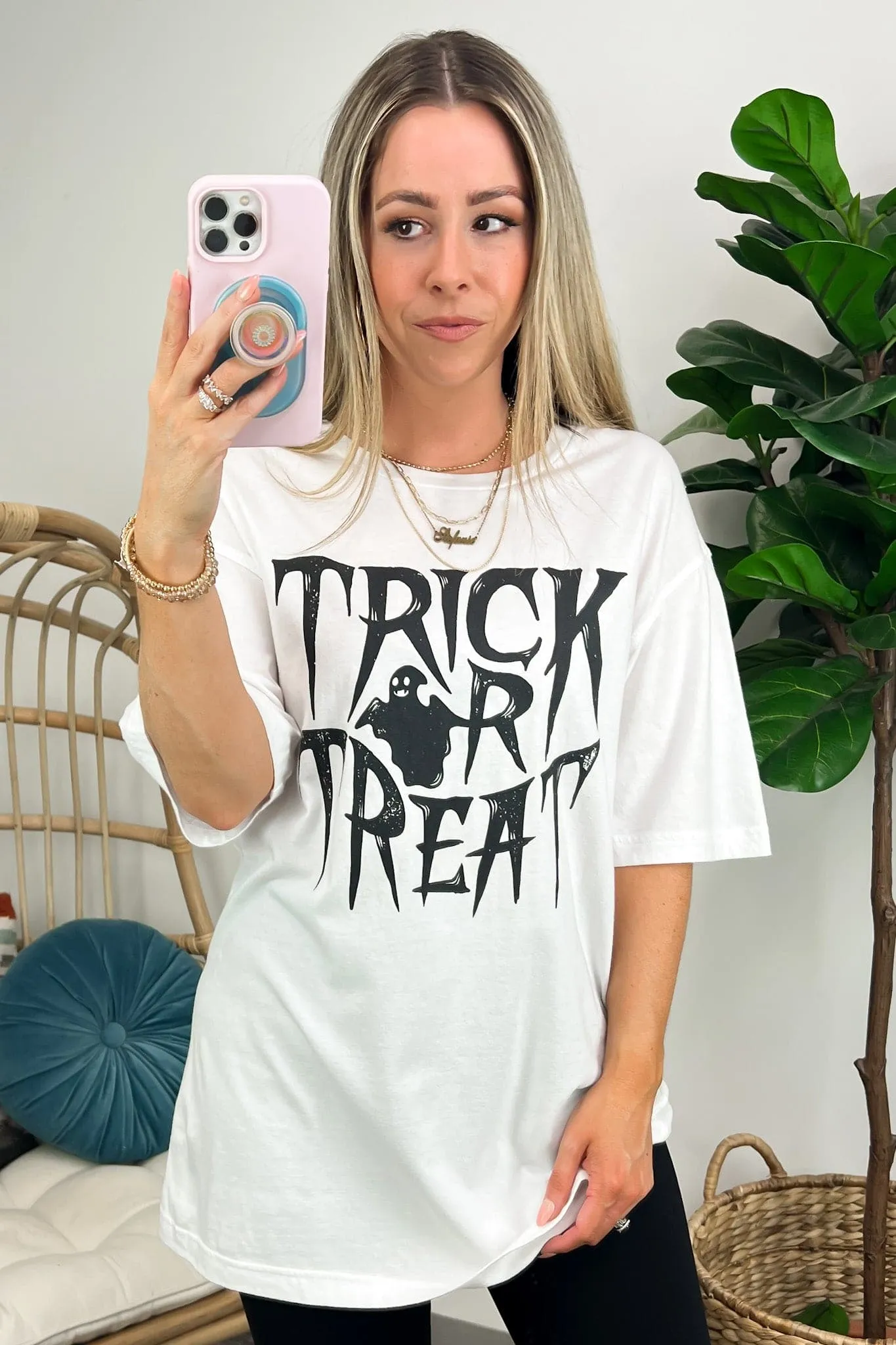 Trick or Treat Oversized Graphic Tee - FINAL SALE sold by Madison + Mallory product image thumbnail 3