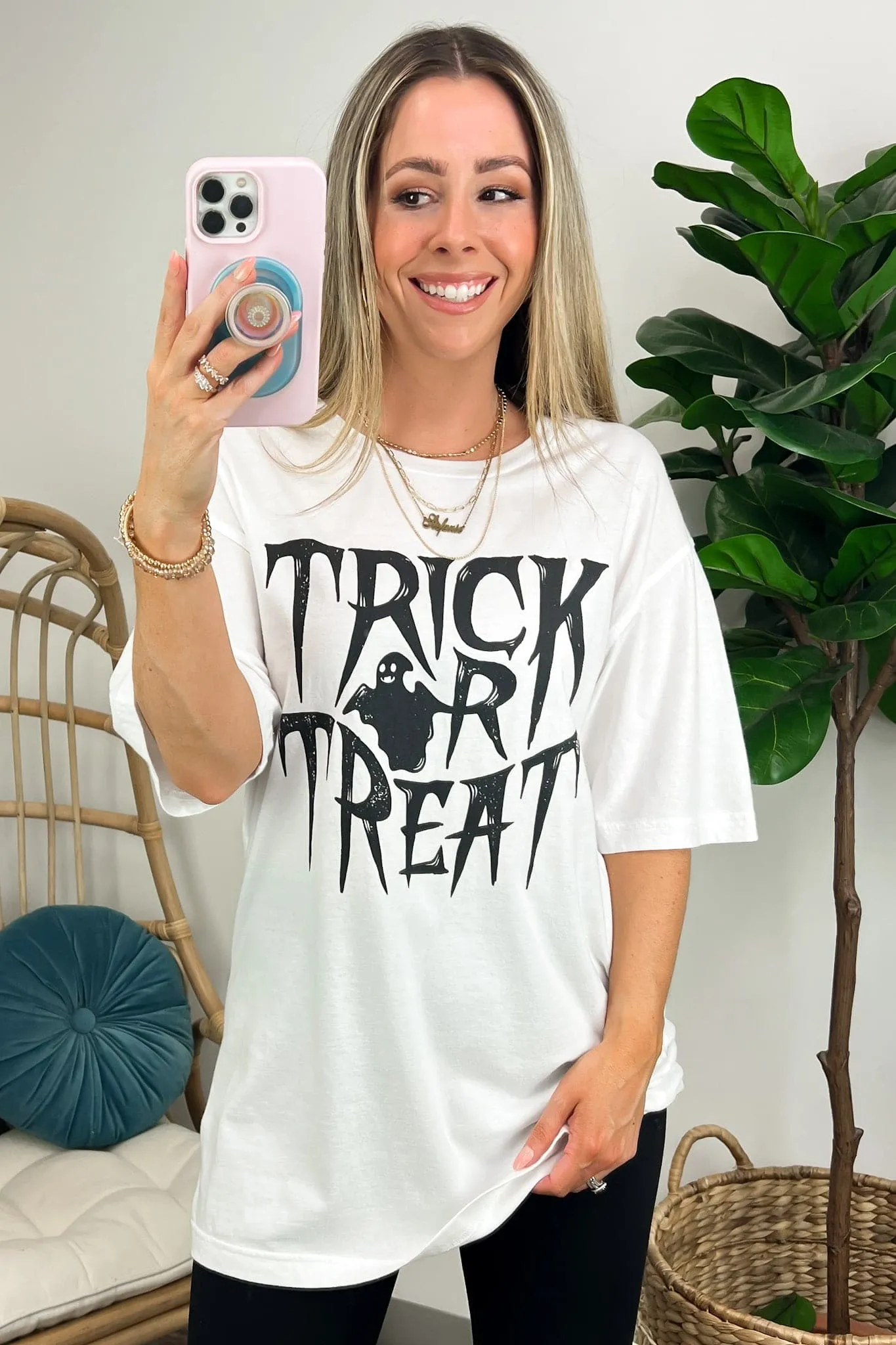 Trick or Treat Oversized Graphic Tee - FINAL SALE sold by Madison + Mallory product image thumbnail 5