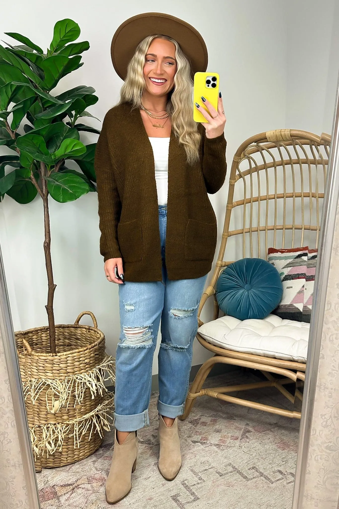 Bergen Cable Knit Back Cardigan - FINAL SALE sold by Madison + Mallory product image thumbnail 3