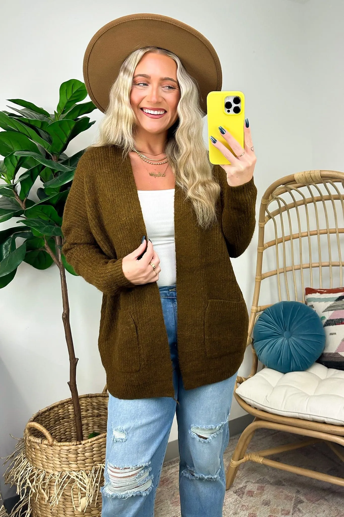 Bergen Cable Knit Back Cardigan - FINAL SALE sold by Madison + Mallory product image thumbnail 4