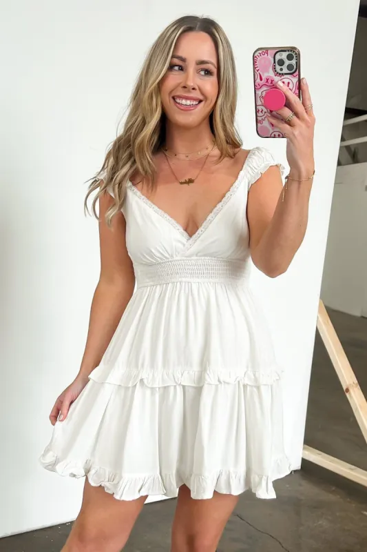 Pretty Perfect Cap Sleeve Ruffle Tiered Dress - FINAL SALE sold by Madison + Mallory