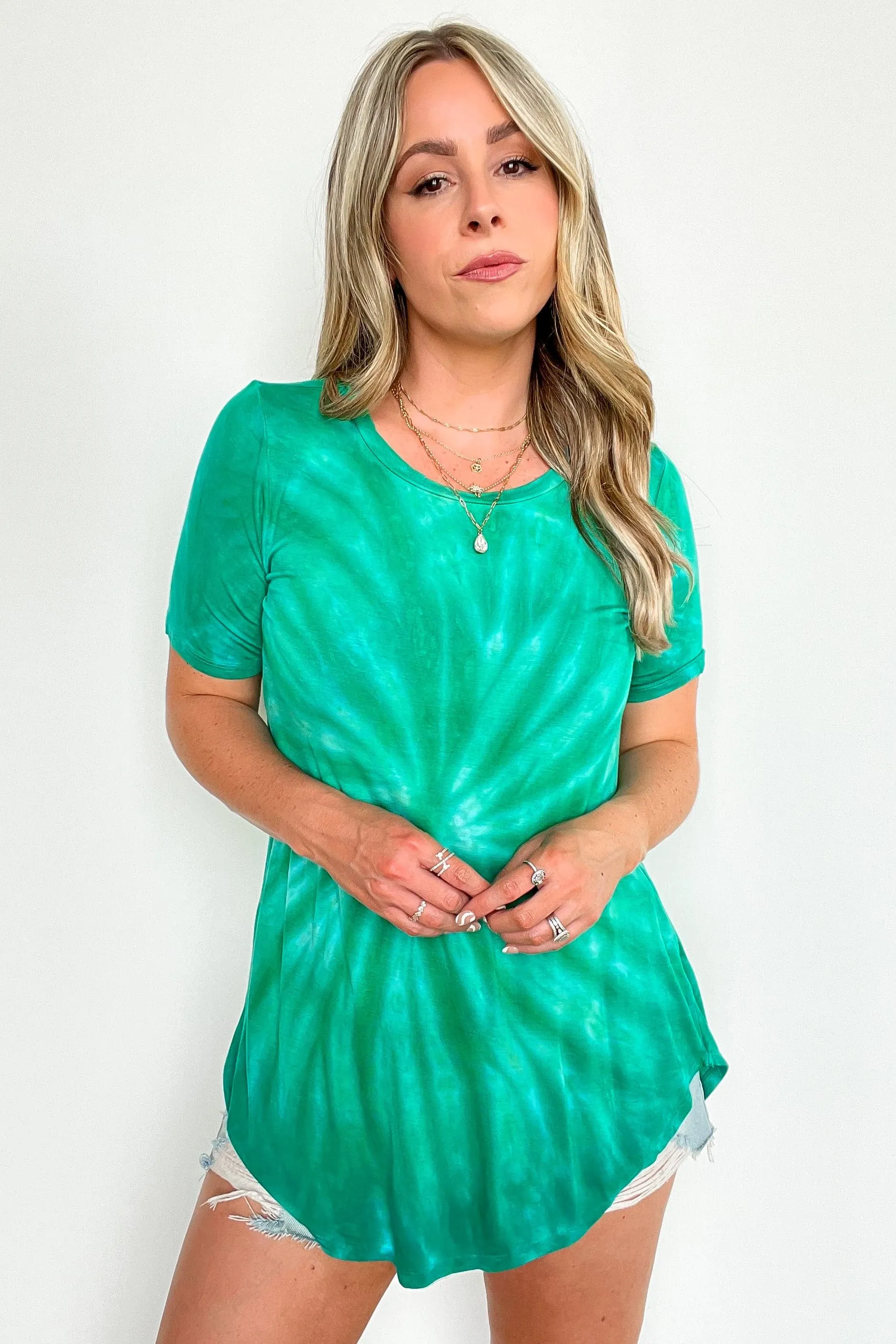 Breezy Street Spiral Dye Short Sleeve Top - FINAL SALE sold by Madison + Mallory