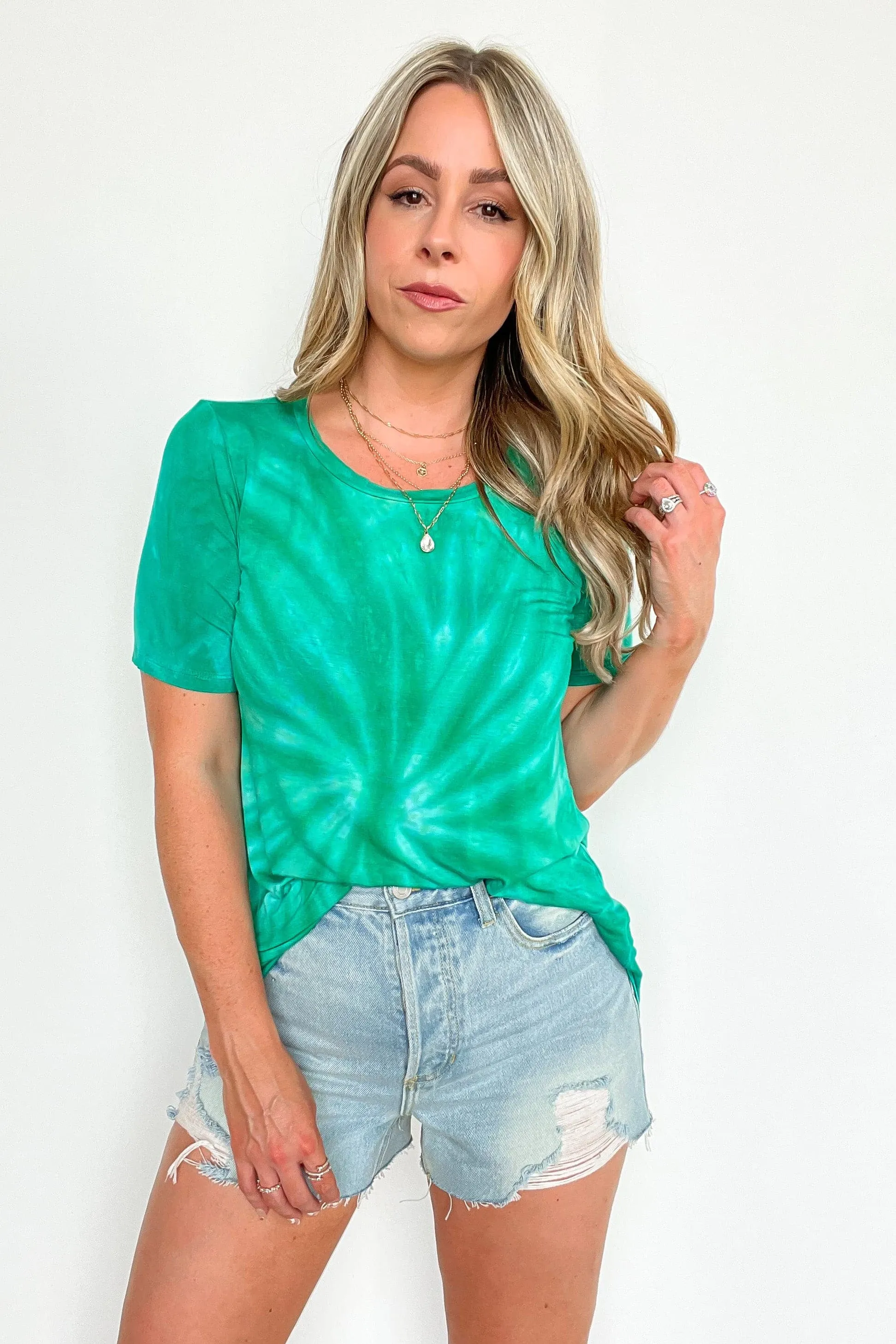 Breezy Street Spiral Dye Short Sleeve Top - FINAL SALE sold by Madison + Mallory product image thumbnail 4