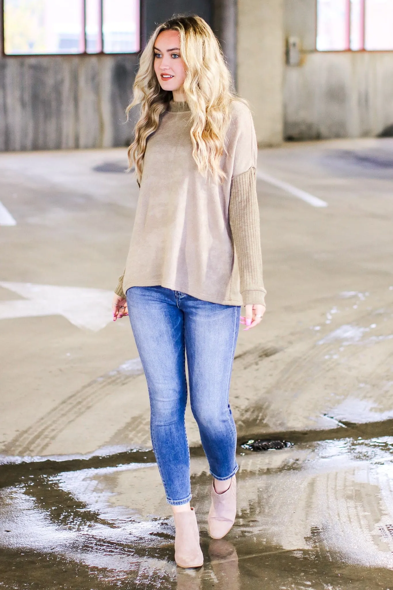 Loving Arms Ribbed Knit Contrast Sweater - FINAL SALE sold by Madison + Mallory product image thumbnail 4