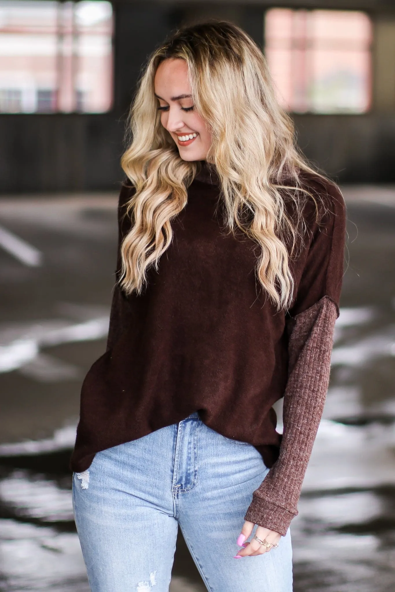 Loving Arms Ribbed Knit Contrast Sweater - FINAL SALE sold by Madison + Mallory product image thumbnail 5