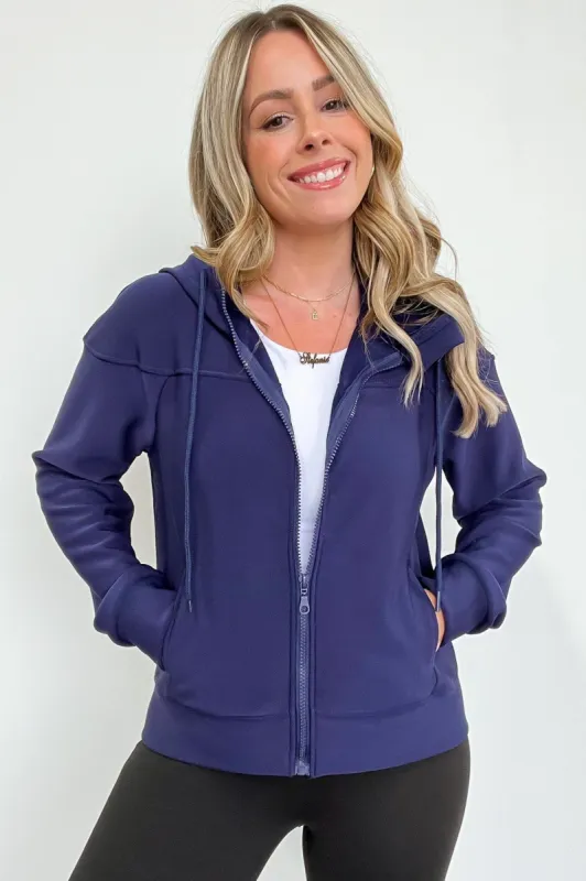 Synoy Scuba Knit Zip Hooded Jacket sold by Madison + Mallory
