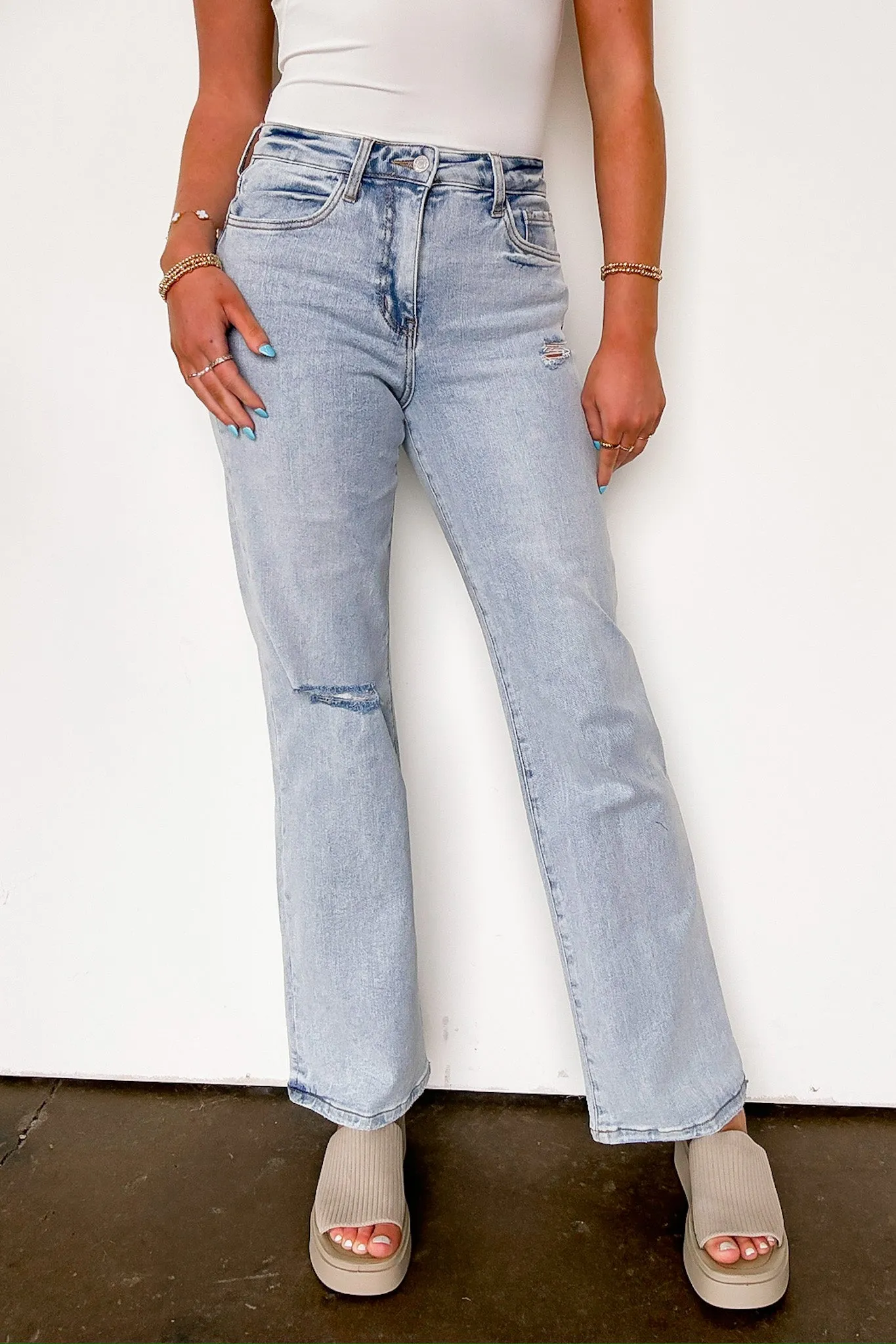 Tailor 90's Vintage Super High Rise Flare Jeans - FINAL SALE sold by Madison + Mallory product image thumbnail 4