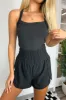 Play Harder Smocked Waist Active Romper sold by Madison + Mallory