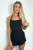 Play Harder Smocked Waist Active Romper sold by Madison + Mallory