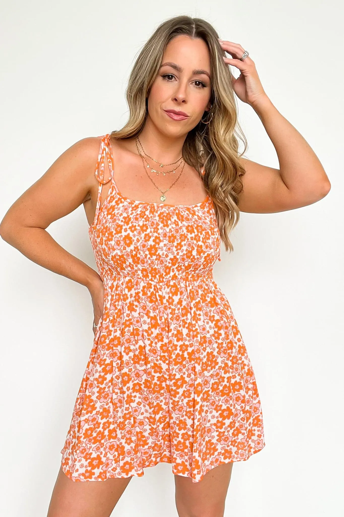 Jazlyn Floral Tie Strap Romper - FINAL SALE sold by Madison + Mallory product image thumbnail 3