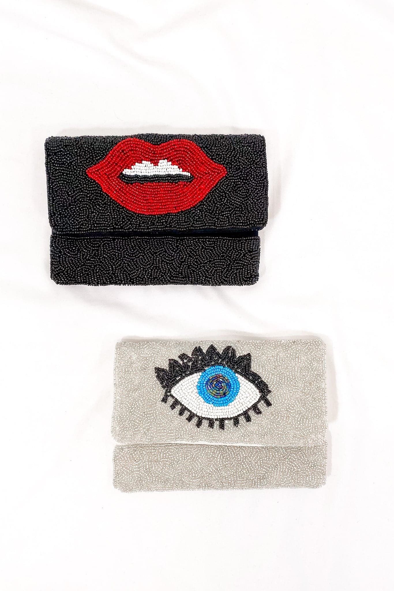 Steal a Glance Blue Evil Eye Beaded Clutch Bag - FINAL SALE sold by Madison + Mallory product image thumbnail 2