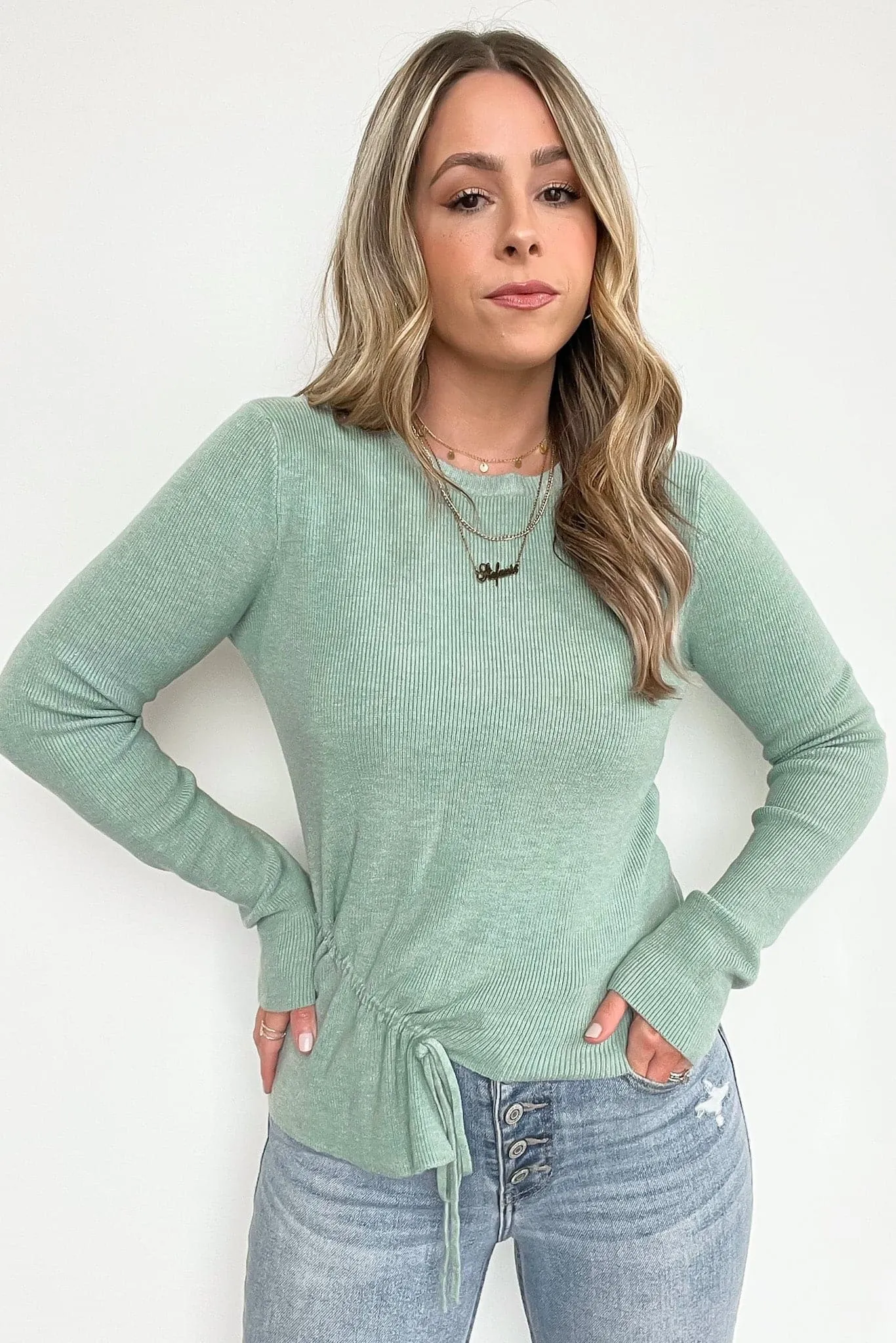 Katia Asymmetric Ruched Hem Top - FINAL SALE sold by Madison + Mallory