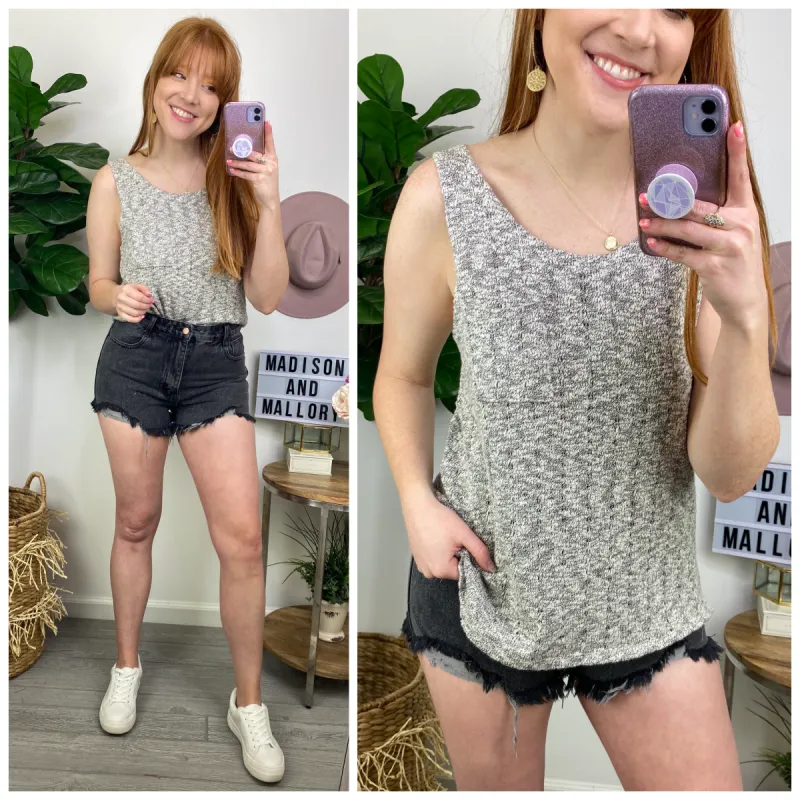 New Aesthetic Textured Pocket Tank Top - FINAL SALE sold by Madison + Mallory