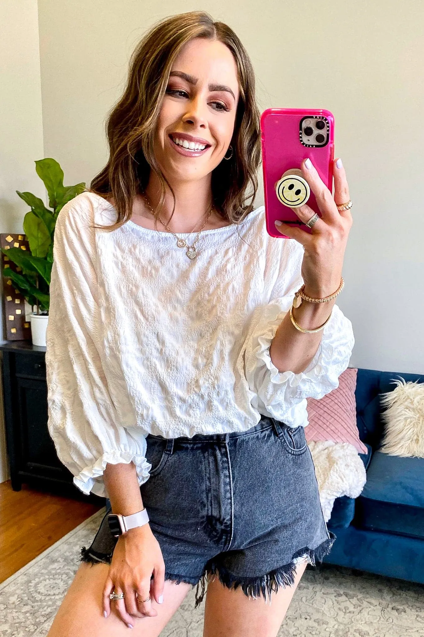 Burning Question Textured Cropped Top - FINAL SALE sold by Madison + Mallory product image thumbnail 5