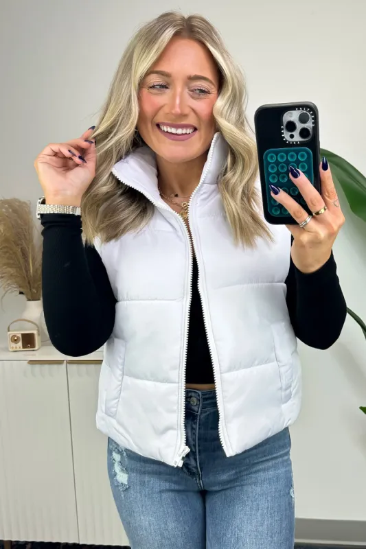 Cabin Cozy Zip Front Puffer Vest - FINAL SALE sold by Madison + Mallory