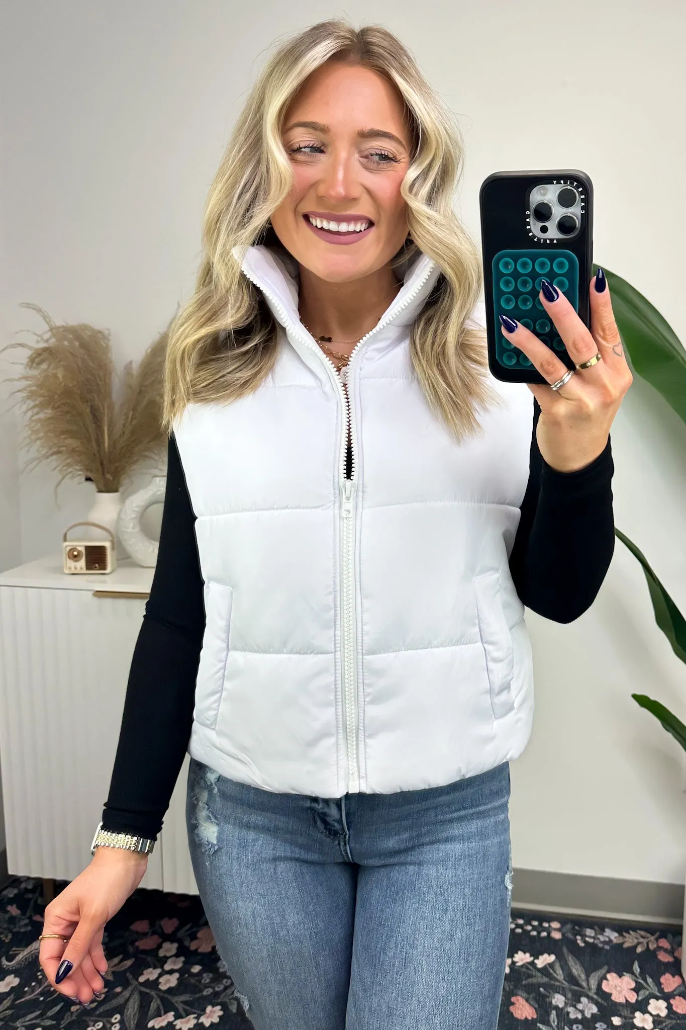 Cabin Cozy Zip Front Puffer Vest - FINAL SALE sold by Madison + Mallory product image thumbnail 2