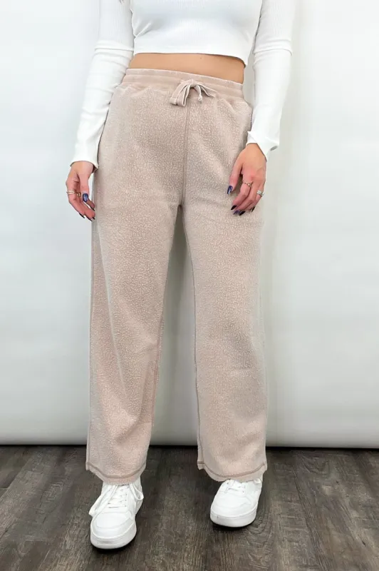 Acee Fuzzy Knit Mineral Wash Lounge Pants - FINAL SALE sold by Madison + Mallory