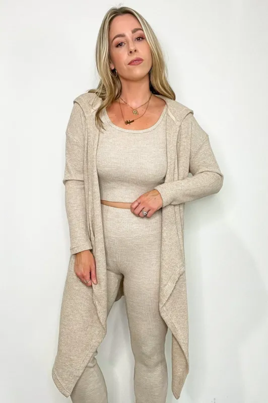 That Cozy Feeling Brushed Knit Hooded Cardigan | CURVE - FINAL SALE sold by Madison + Mallory